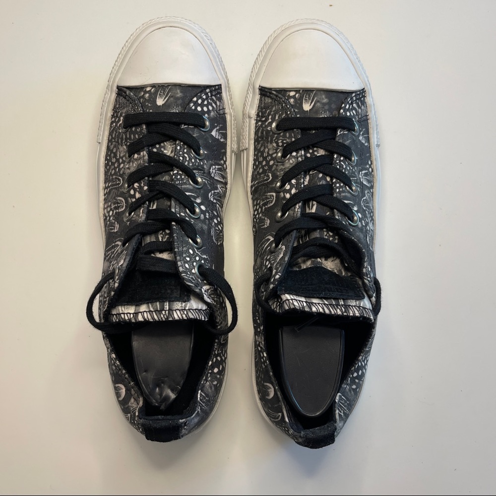 Converse Chuck Taylor All Star Low Ox-Black White Feather W Size 10 - Picture 8 of 9